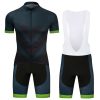 Cool Navy Black and green Cycling uniforms 1