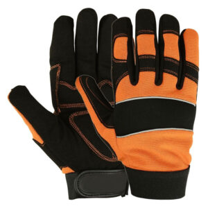Mechanic and Work Gloves in Black Red Color