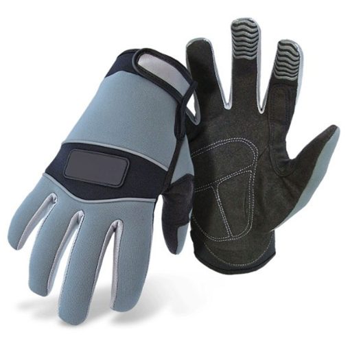Mechanic Gloves - Fully lined with Punkban™, front and back Hi-viz lime-green backs Adjustable Velcro 5