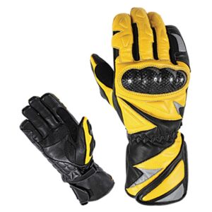 Motocross Gloves Cowhide analine,moulded carbon protection on knuckles and back of fingers,rubber