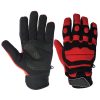 Motocross Gloves Made of Synthetic Suede Leather, Silicon Print Grip on palm, Rubber Knuckle Protection, Neoprene Cuff, Velcro Strap Closer. 1