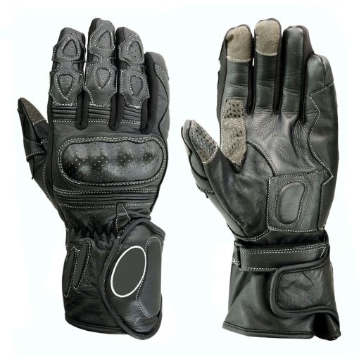 Professional Motorbike Gloves Features Pure Cowhide Leather Rubber Gel Hipora and Thinsulate Construction 5