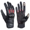 Double-layered padded leather Motorcycle gloves 3