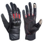 Double-layered padded leather Motorcycle gloves