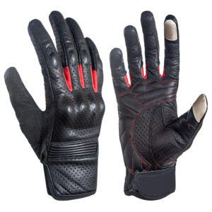 Double-layered padded leather Motorcycle gloves