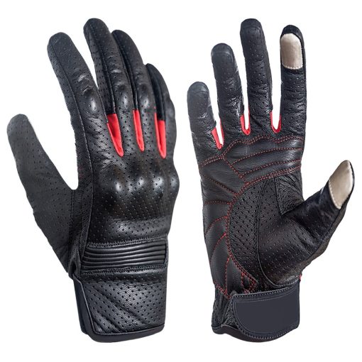 Double-layered padded leather Motorcycle gloves 5