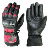 Professional Motorbike Gloves Features Pure Cowhide Leather Rubber Gel Hipora and Thinsulate Construction 1