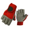 Full Finger Sailing Gloves Black neoprene Palm made of Black Synthetic Leather with foam padding Velcro Strap on Wrist 1