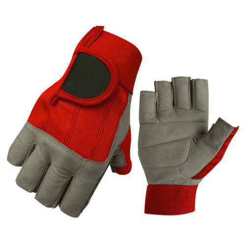 Full Finger Sailing Gloves  Black neoprene  Palm made of Black Synthetic Leather with foam padding  Velcro Strap on Wrist