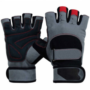 Full-grain Cowhide Leather Weight Lifting Gloves Quick-Ez hook & loop Velcro
